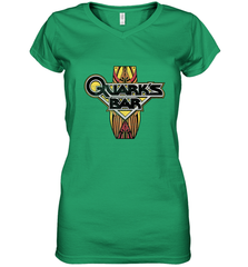 Star Trek DS9 Quark's Bar Vintage Logo Women's V-Neck T-Shirt Women's V-Neck T-Shirt - skytshirtshop