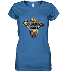 Star Trek DS9 Quark's Bar Vintage Logo Women's V-Neck T-Shirt Women's V-Neck T-Shirt - skytshirtshop