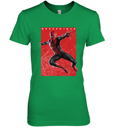 Marvel Spider Man Far From Home Web Swinging Poster Women's Premium T-Shirt
