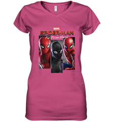 Marvel Spider Man Far From Home Suit Panel Logo Women's V-Neck T-Shirt Women's V-Neck T-Shirt - skytshirtshop