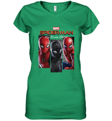 Marvel Spider Man Far From Home Suit Panel Logo Women's V-Neck T-Shirt Women's V-Neck T-Shirt - skytshirtshop