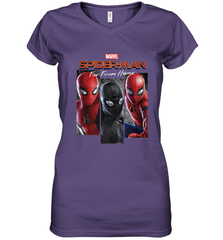 Marvel Spider Man Far From Home Suit Panel Logo Women's V-Neck T-Shirt Women's V-Neck T-Shirt - skytshirtshop
