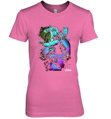 Marvel Infinity War Thor Rocket Groot Neon Women's Premium T-Shirt Women's Premium T-Shirt - skytshirtshop