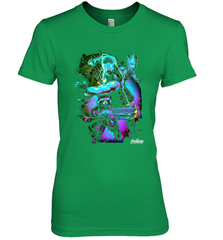 Marvel Infinity War Thor Rocket Groot Neon Women's Premium T-Shirt Women's Premium T-Shirt - skytshirtshop
