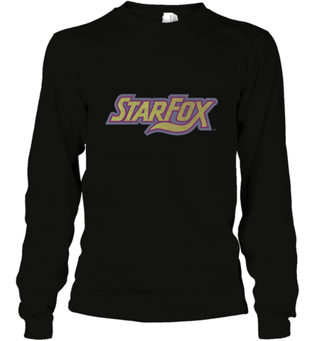 Star fox Vintage Distressed Game Logo Long Sleeve T-Shirt Long Sleeve T-Shirt / Black / S Long Sleeve T-Shirt - skytshirtshop