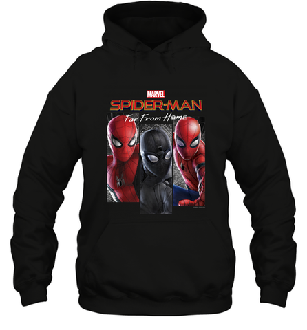 Marvel Spider Man Far From Home Suit Panel Logo Hooded Sweatshirt Hooded Sweatshirt / Black / S Hooded Sweatshirt - skytshirtshop