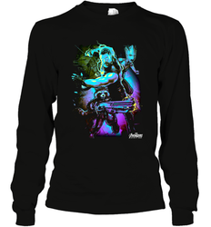 Marvel Infinity War Thor Rocket Groot Neon Long Sleeve T-Shirt