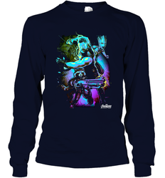 Marvel Infinity War Thor Rocket Groot Neon Long Sleeve T-Shirt
