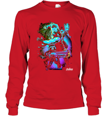 Marvel Infinity War Thor Rocket Groot Neon Long Sleeve T-Shirt Long Sleeve T-Shirt - skytshirtshop