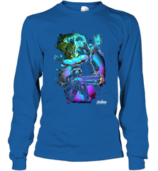 Marvel Infinity War Thor Rocket Groot Neon Long Sleeve T-Shirt Long Sleeve T-Shirt - skytshirtshop