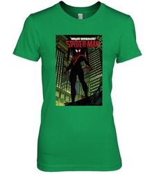 Marvel Miles Morales_ Spider Man Comic Cover Women's Premium T-Shirt