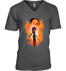 Marvel X Men Rise Of The Dark Phoenix Flames Men's V-Neck Men's V-Neck - skytshirtshop