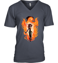 Marvel X Men Rise Of The Dark Phoenix Flames Men's V-Neck Men's V-Neck - skytshirtshop