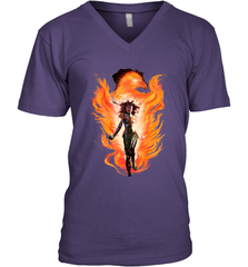 Marvel X Men Rise Of The Dark Phoenix Flames Men's V-Neck Men's V-Neck - skytshirtshop