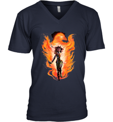 Marvel X Men Rise Of The Dark Phoenix Flames Men's V-Neck Men's V-Neck - skytshirtshop