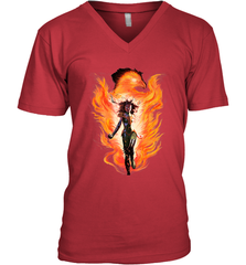 Marvel X Men Rise Of The Dark Phoenix Flames Men's V-Neck Men's V-Neck - skytshirtshop