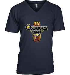 Star Trek DS9 Quark's Bar Vintage Logo Men's V-Neck