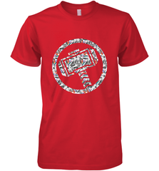 Marvel Avengers Thor Floral Hammer Symbol Men's Premium T-Shirt Men's Premium T-Shirt - skytshirtshop