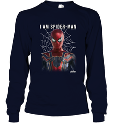 Marvel Infinity War I Am Spider Man Web Graphic Long Sleeve T-Shirt