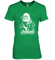 Marvel Infinity War Thanos Unicolor Stamp Women's Premium T-Shirt