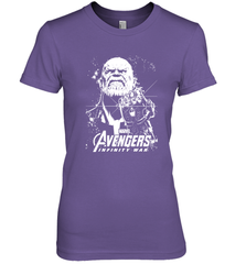 Marvel Infinity War Thanos Unicolor Stamp Women's Premium T-Shirt Women's Premium T-Shirt - skytshirtshop