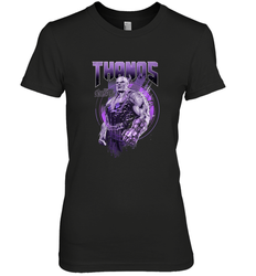 Marvel Infinity War Thanos Purple Distressed Women's Premium T-Shirt