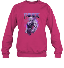 Marvel Infinity War Thanos Purple Distressed Crewneck Sweatshirt Crewneck Sweatshirt - skytshirtshop