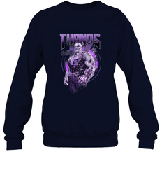 Marvel Infinity War Thanos Purple Distressed Crewneck Sweatshirt