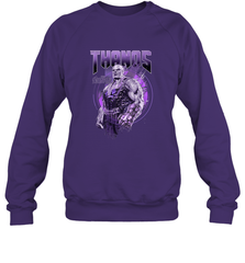 Marvel Infinity War Thanos Purple Distressed Crewneck Sweatshirt Crewneck Sweatshirt - skytshirtshop
