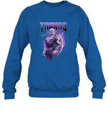 Marvel Infinity War Thanos Purple Distressed Crewneck Sweatshirt Crewneck Sweatshirt - skytshirtshop