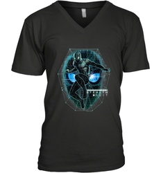 Marvel Spider Man Far From Home Stealth Suit Tech Portrait Men's V-Neck