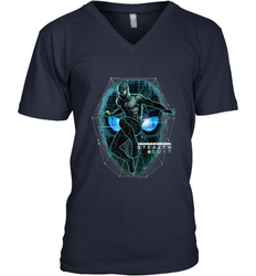 Marvel Spider Man Far From Home Stealth Suit Tech Portrait Men's V-Neck