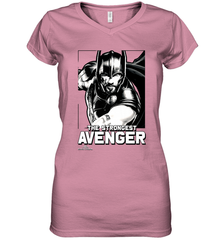 Marvel Thor Ragnarok The Strongest Avenger Women's V-Neck T-Shirt Women's V-Neck T-Shirt - skytshirtshop