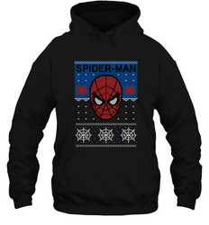 Marvel Spider Man Mask Christmas Sweater Hooded Sweatshirt
