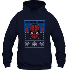 Marvel Spider Man Mask Christmas Sweater Hooded Sweatshirt