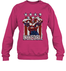 Marvel Hulk Incredible Stars and Stripes Crewneck Sweatshirt Crewneck Sweatshirt - skytshirtshop