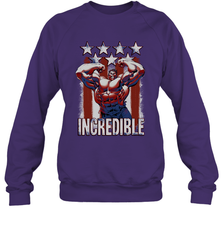 Marvel Hulk Incredible Stars and Stripes Crewneck Sweatshirt Crewneck Sweatshirt - skytshirtshop