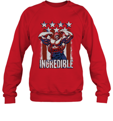 Marvel Hulk Incredible Stars and Stripes Crewneck Sweatshirt Crewneck Sweatshirt - skytshirtshop