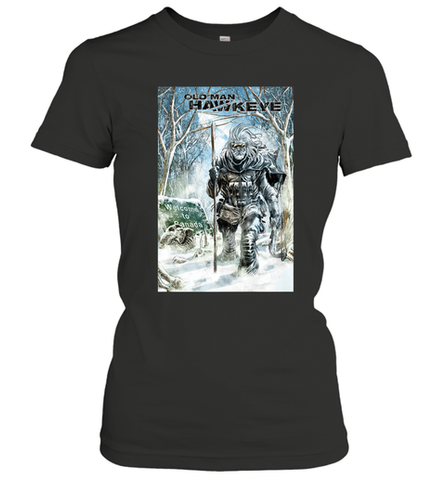 Marvel Old Man Hawkeye Comic Cover Women's T-Shirt Women's T-Shirt / Black / S Women's T-Shirt - skytshirtshop