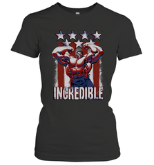 Marvel Hulk Incredible Stars and Stripes Women's T-Shirt Women's T-Shirt - skytshirtshop