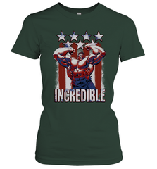 Marvel Hulk Incredible Stars and Stripes Women's T-Shirt Women's T-Shirt - skytshirtshop