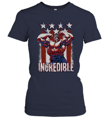 Marvel Hulk Incredible Stars and Stripes Women's T-Shirt Women's T-Shirt - skytshirtshop