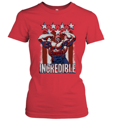 Marvel Hulk Incredible Stars and Stripes Women's T-Shirt Women's T-Shirt - skytshirtshop