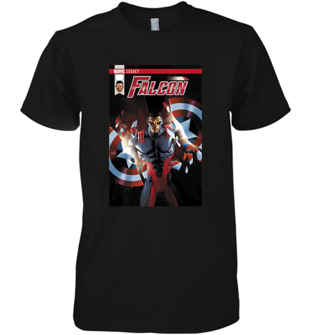 Marvel Falcon Take Flight Comic Cover Premium T Shirt Men's Premium T-Shirt Men's Premium T-Shirt / Black / XS Men's Premium T-Shirt - skytshirtshop