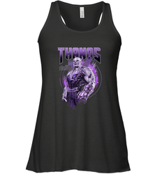Marvel Infinity War Thanos Purple Distressed Women's Racerback Tank