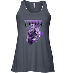 Marvel Infinity War Thanos Purple Distressed Women's Racerback Tank Women's Racerback Tank - skytshirtshop