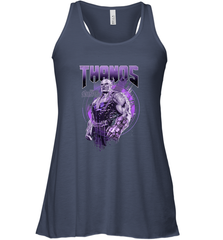 Marvel Infinity War Thanos Purple Distressed Women's Racerback Tank Women's Racerback Tank - skytshirtshop