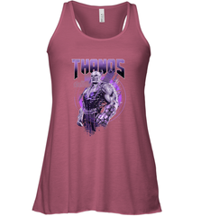 Marvel Infinity War Thanos Purple Distressed Women's Racerback Tank Women's Racerback Tank - skytshirtshop