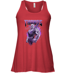 Marvel Infinity War Thanos Purple Distressed Women's Racerback Tank