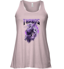 Marvel Infinity War Thanos Purple Distressed Women's Racerback Tank Women's Racerback Tank - skytshirtshop
